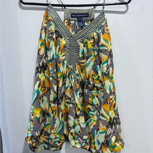 French Connection Gray and Yellow Floral Camisole